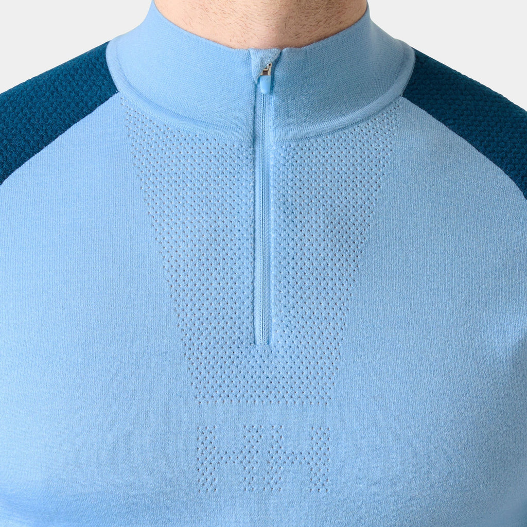 LIFA MERINO KNITEVO 1/2 ZIP, BRIGHT BLUE, XXL