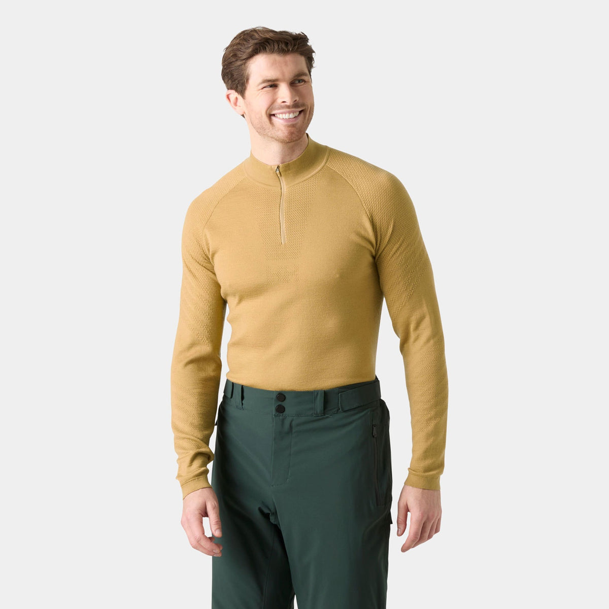 LIFA MERINO KNITEVO 1/2 ZIP, ELMWOOD, XXL