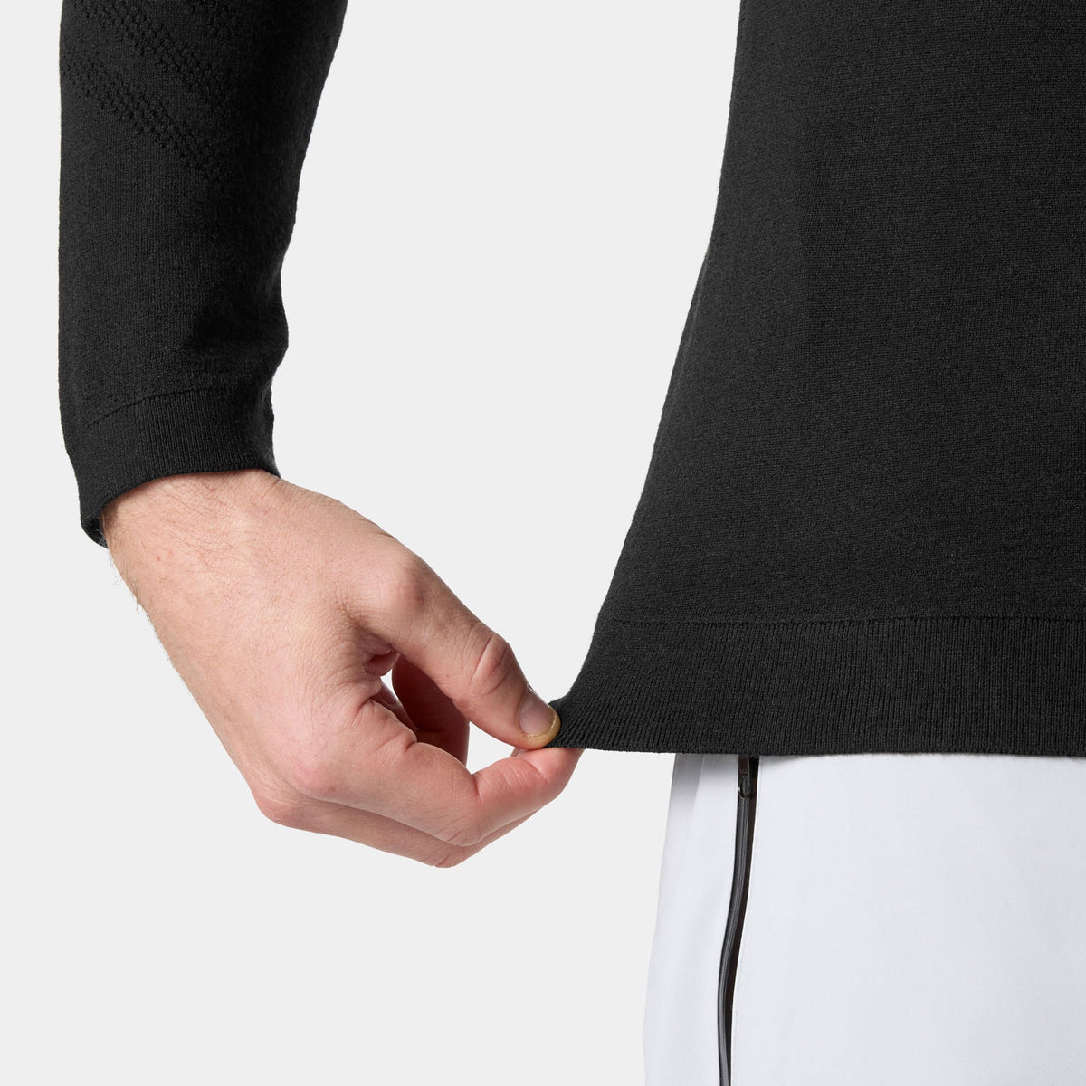LIFA MERINO KNITEVO 1/2 ZIP, BLACK, XXL