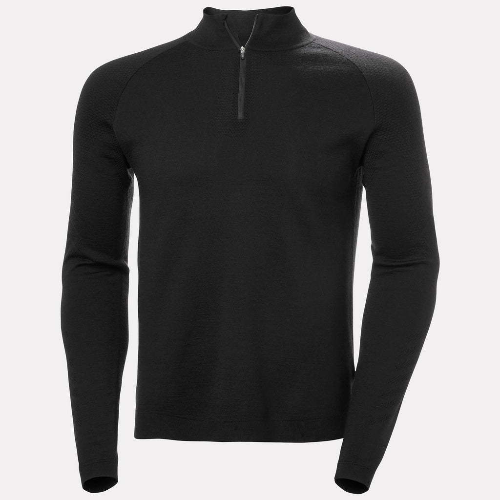 LIFA MERINO KNITEVO 1/2 ZIP, BLACK, XXL