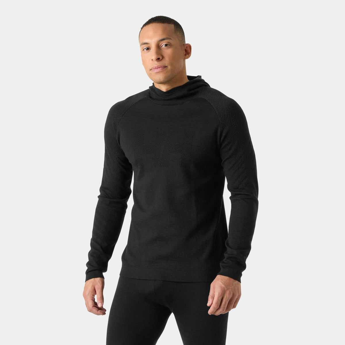 LIFA MERINO KNITEVO HOODIE, BLACK, XXL