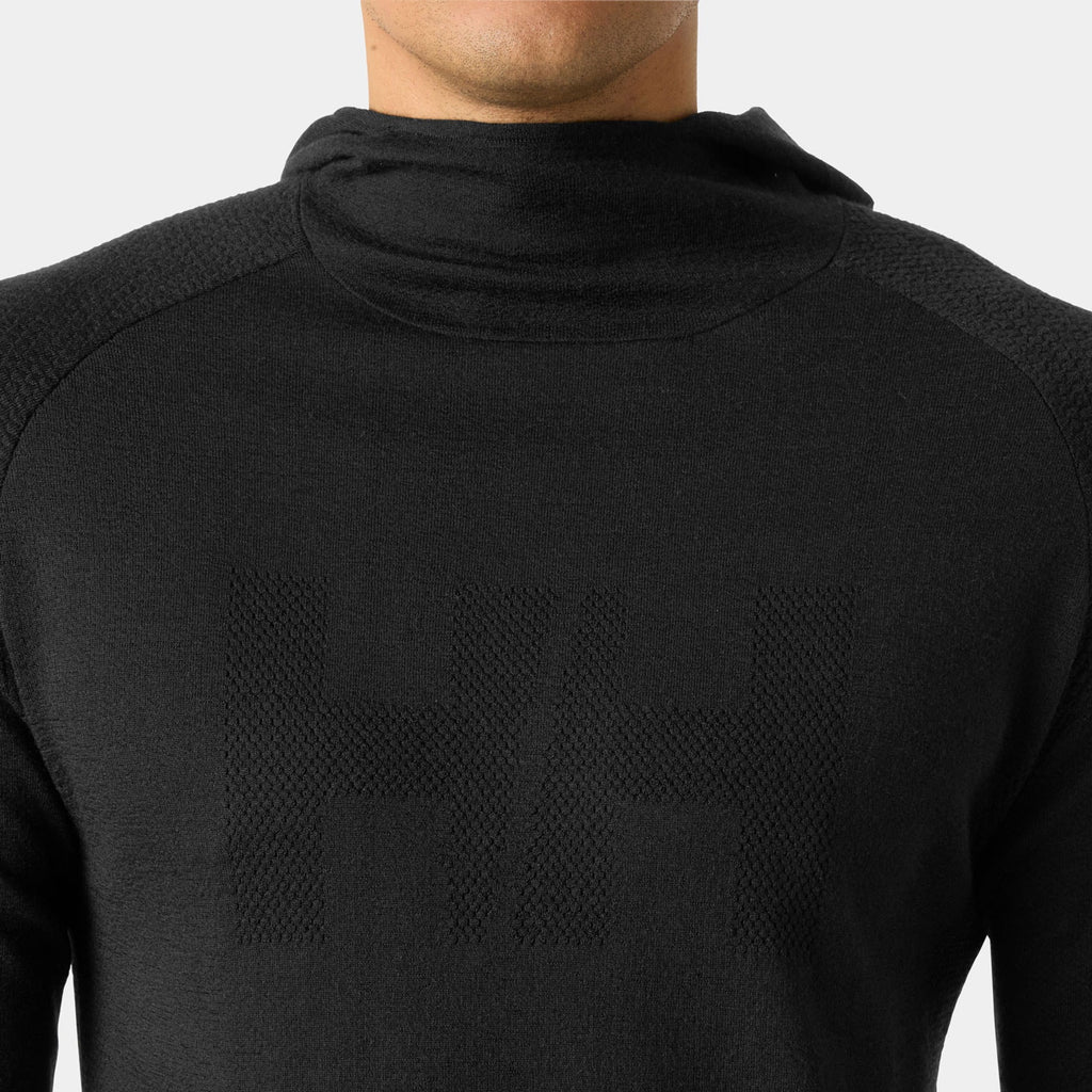 LIFA MERINO KNITEVO HOODIE, BLACK, XXL