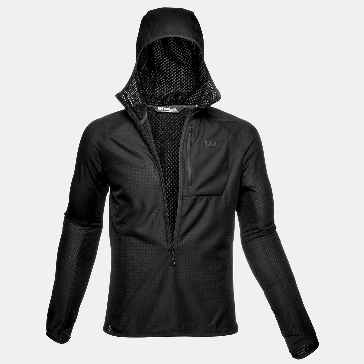 ODIN BREEZE HOODED FLEECE, BLACK, XXL