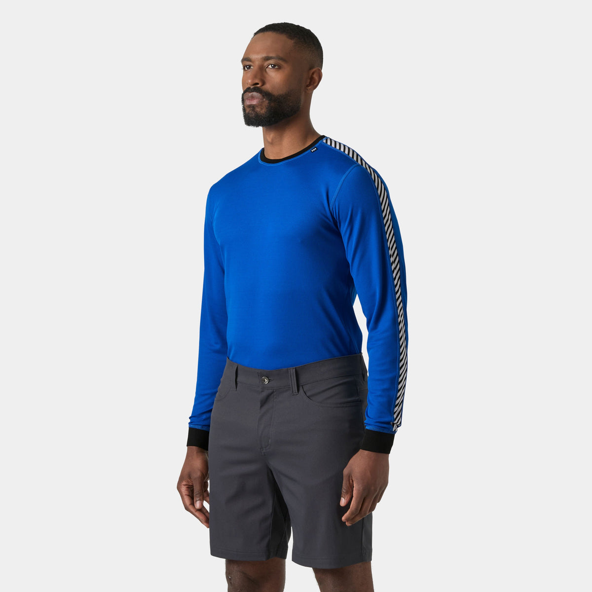 HH LIFA STRIPE CREW, COBALT 20, XXL