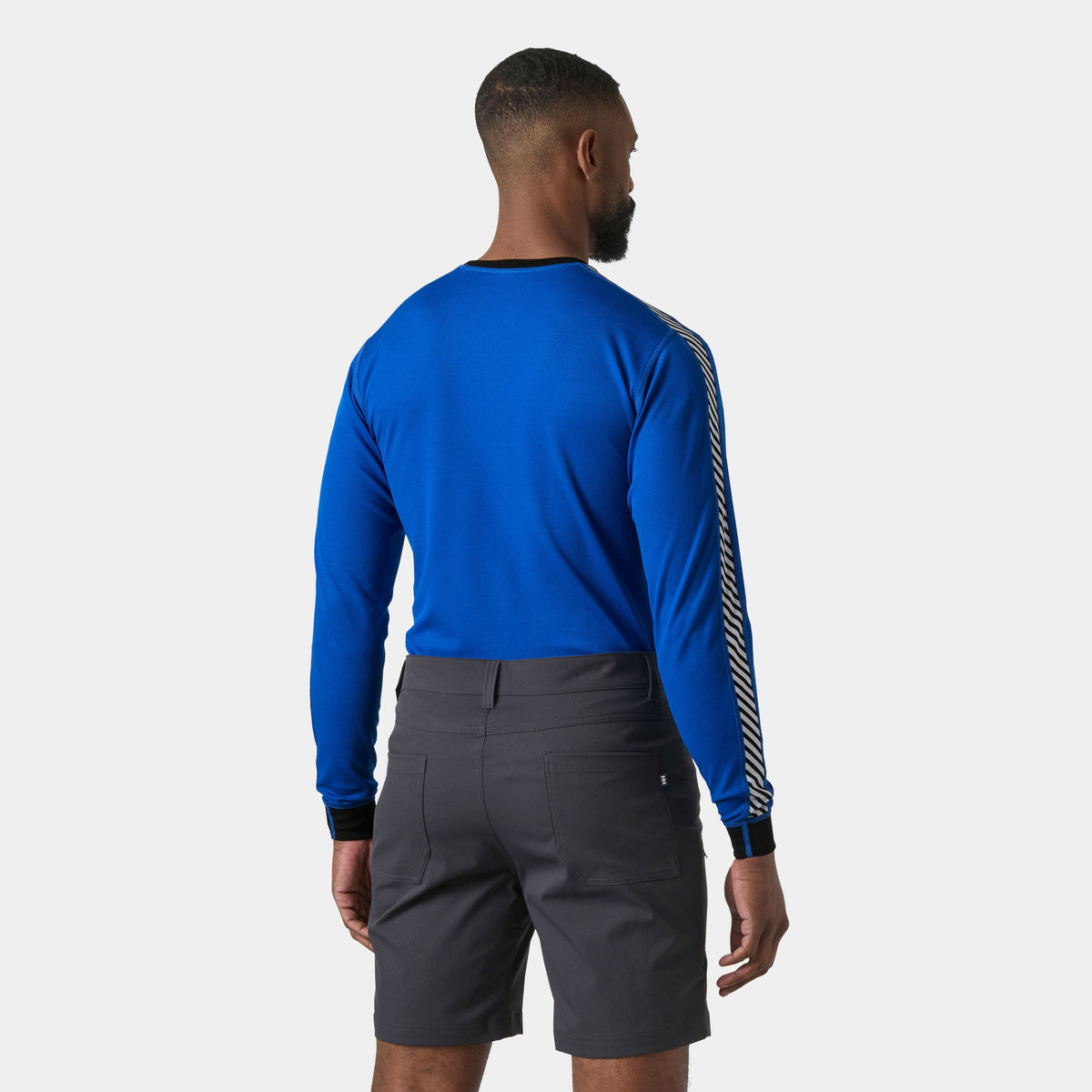 HH LIFA STRIPE CREW, COBALT 20, XXL