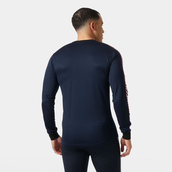 HH LIFA STRIPE CREW, NAVY, XXL