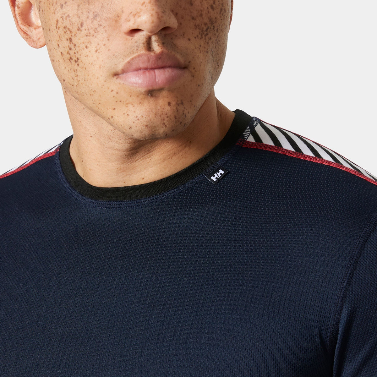 HH LIFA STRIPE CREW, NAVY, XXL
