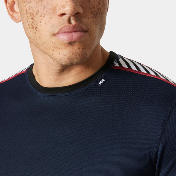 HH LIFA STRIPE CREW, NAVY, XXL