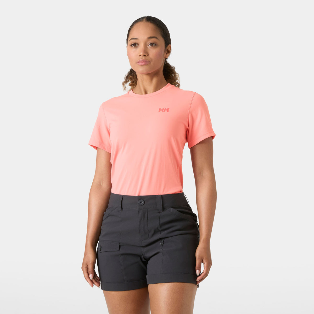W LIFA ACTIVE SOLEN TSHIRT, CORAL ALMON, L