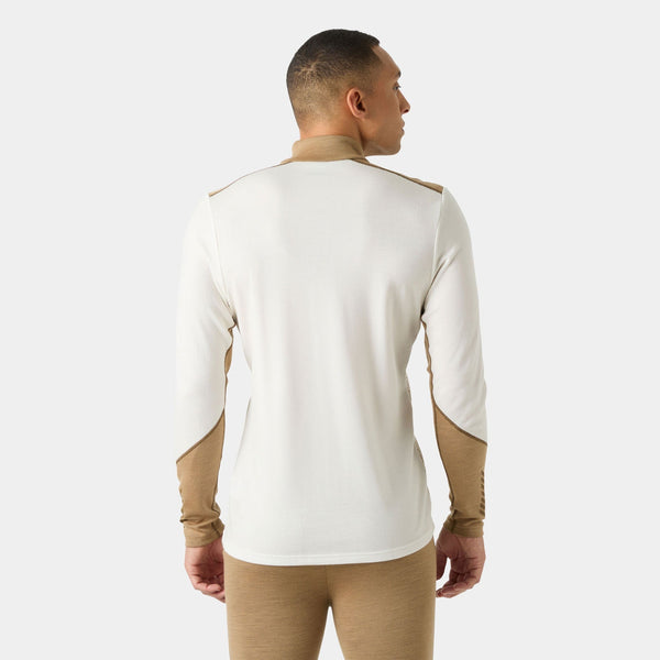 LIFA MERINO MIDWEIGHT 1/2 ZIP, SNOW MONOGR, XXL