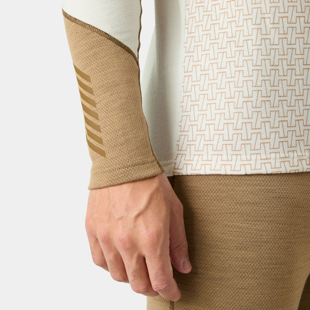 LIFA MERINO MIDWEIGHT 1/2 ZIP, SNOW MONOGR, XXL