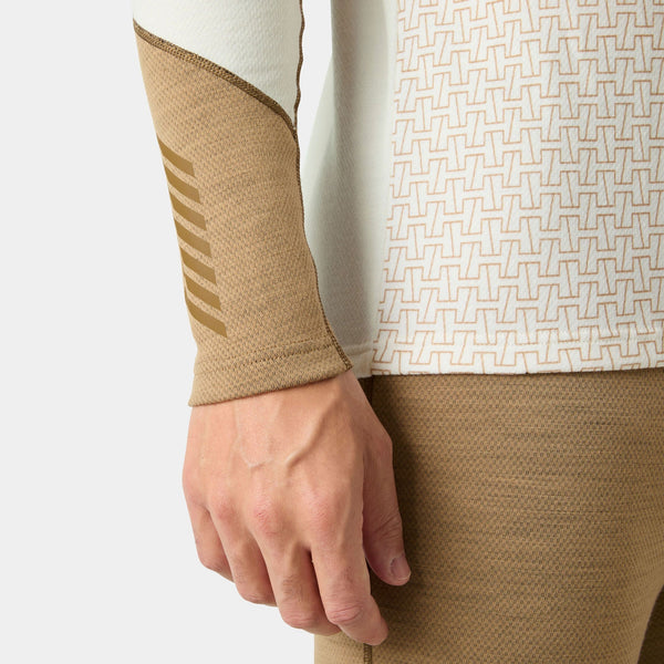 LIFA MERINO MIDWEIGHT 1/2 ZIP, SNOW MONOGR, XXL