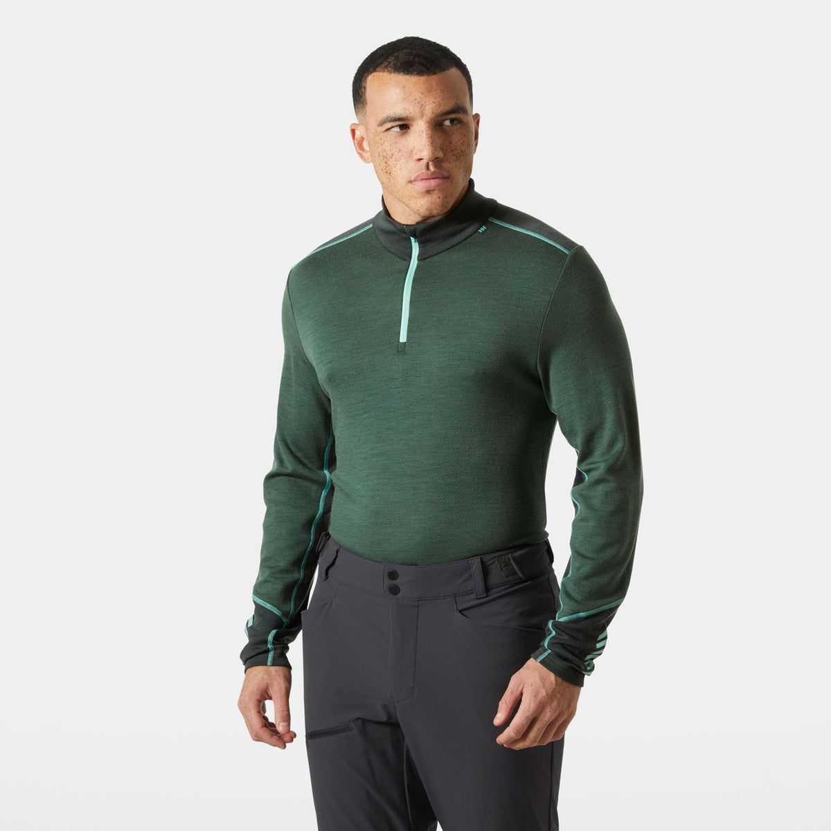 LIFA MERINO MIDWEIGHT 1/2 ZIP, JUNGLE GREE, XXL