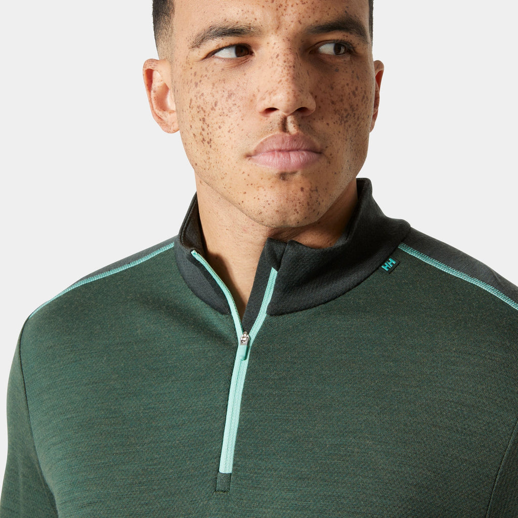 LIFA MERINO MIDWEIGHT 1/2 ZIP, JUNGLE GREE, XXL