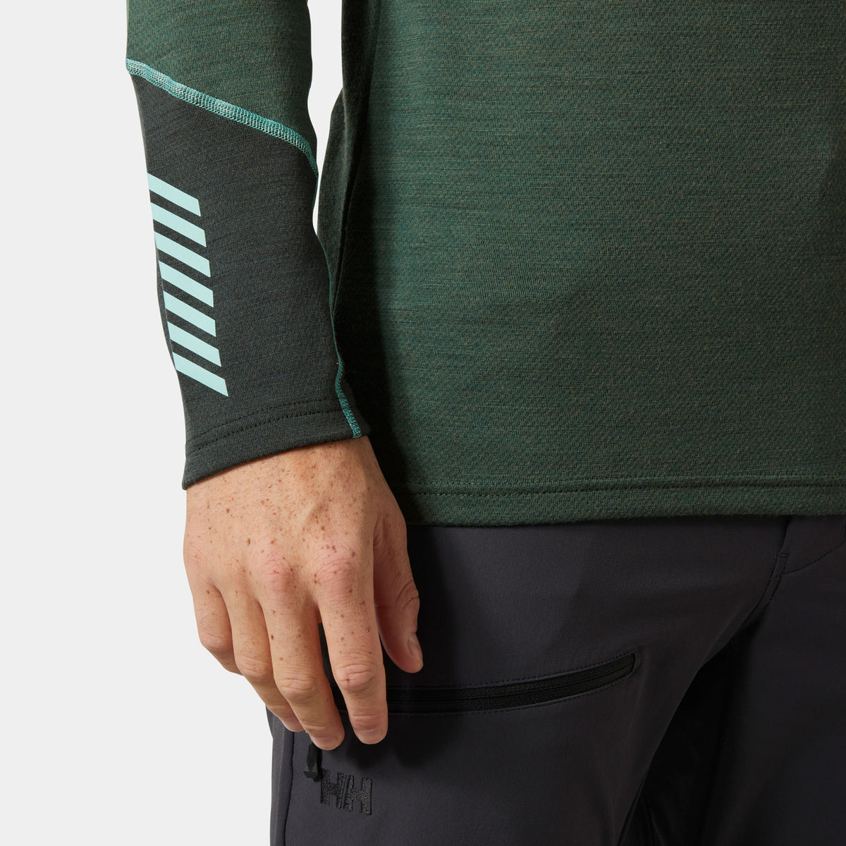 LIFA MERINO MIDWEIGHT 1/2 ZIP, JUNGLE GREE, XXL