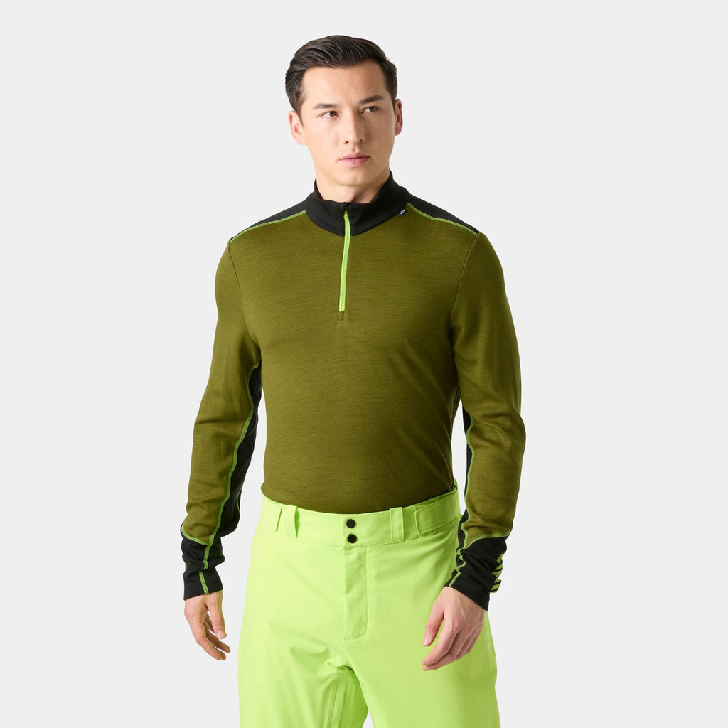 LIFA MERINO MIDWEIGHT 1/2 ZIP, OLIVE GREEN, XXL
