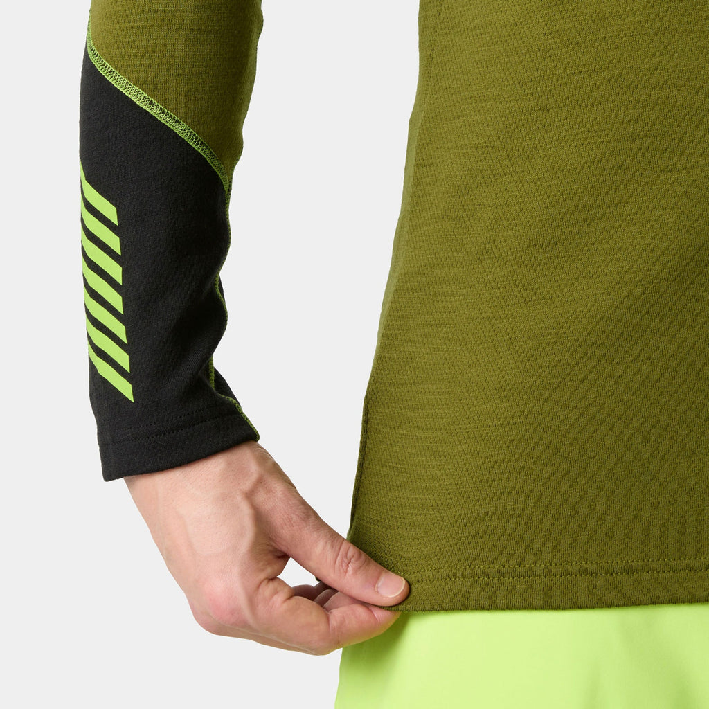 LIFA MERINO MIDWEIGHT 1/2 ZIP, OLIVE GREEN, XXL