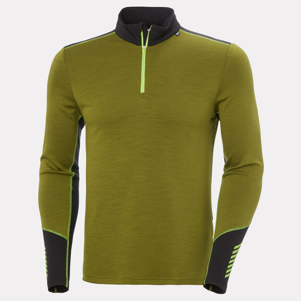 LIFA MERINO MIDWEIGHT 1/2 ZIP, OLIVE GREEN, XXL
