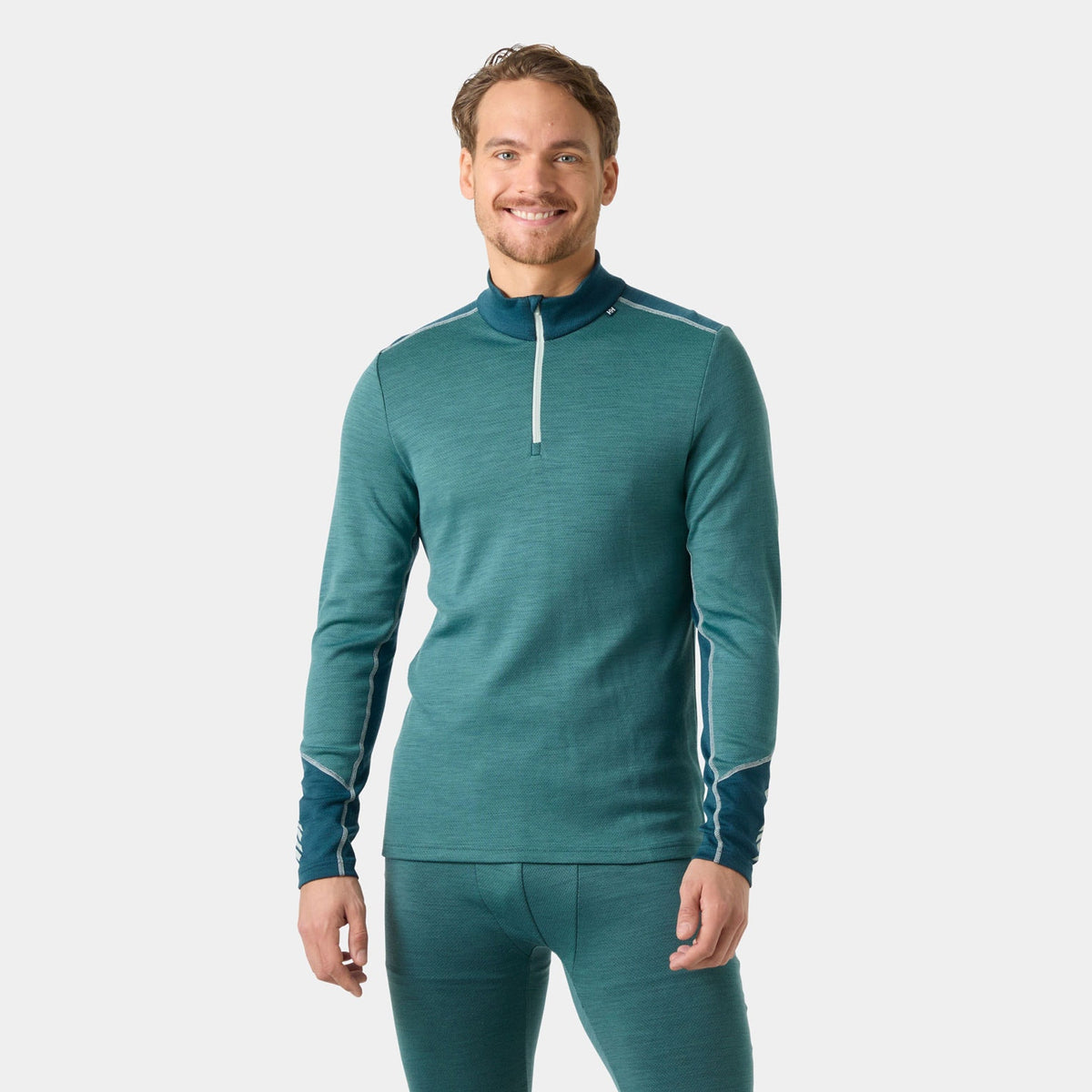 LIFA MERINO MIDWEIGHT 1/2 ZIP, OPAL GREEN, XXL