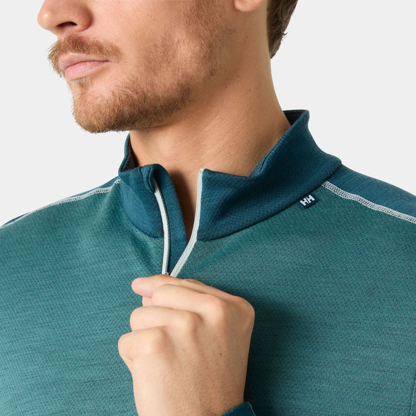 LIFA MERINO MIDWEIGHT 1/2 ZIP, OPAL GREEN, XXL