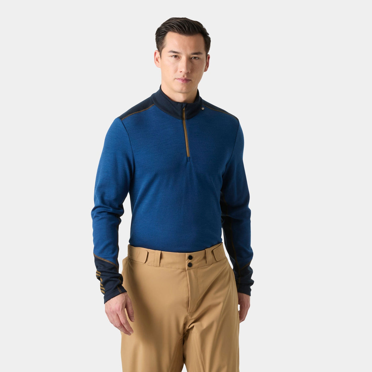 LIFA MERINO MIDWEIGHT 1/2 ZIP, DARK BLUE, XXL