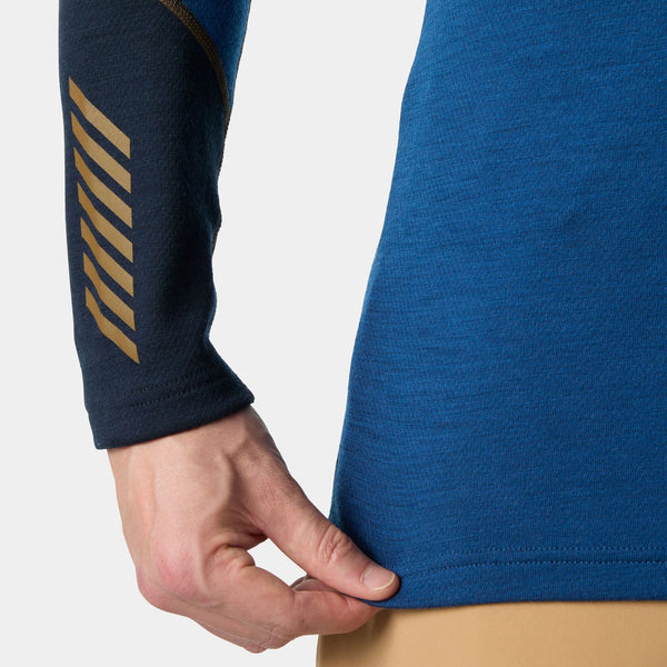 LIFA MERINO MIDWEIGHT 1/2 ZIP, DARK BLUE, XXL