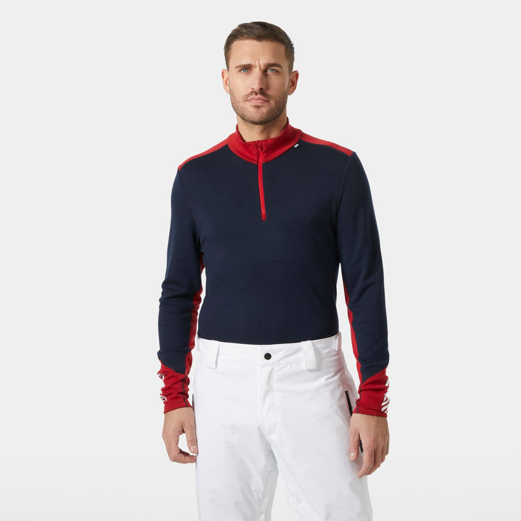 LIFA MERINO MIDWEIGHT 1/2 ZIP, NAVY, M