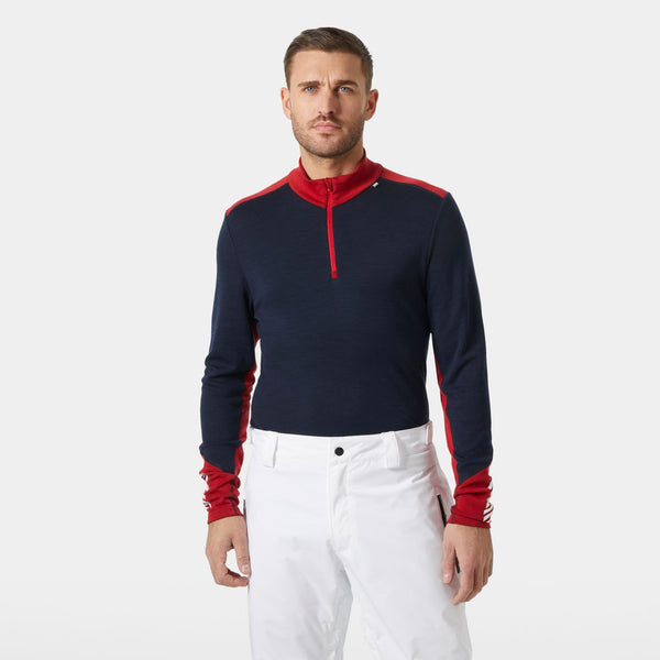 LIFA MERINO MIDWEIGHT 1/2 ZIP, NAVY, M