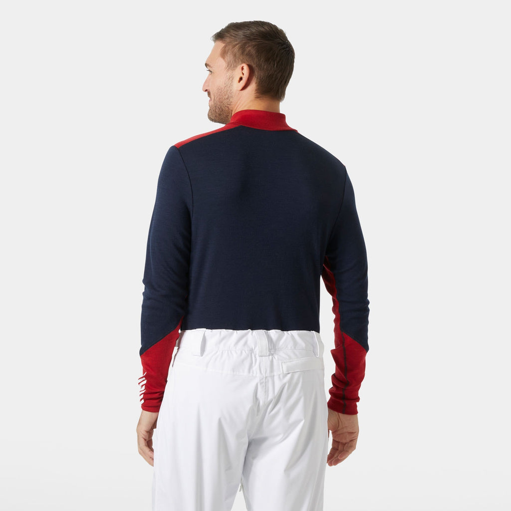 LIFA MERINO MIDWEIGHT 1/2 ZIP, NAVY, M