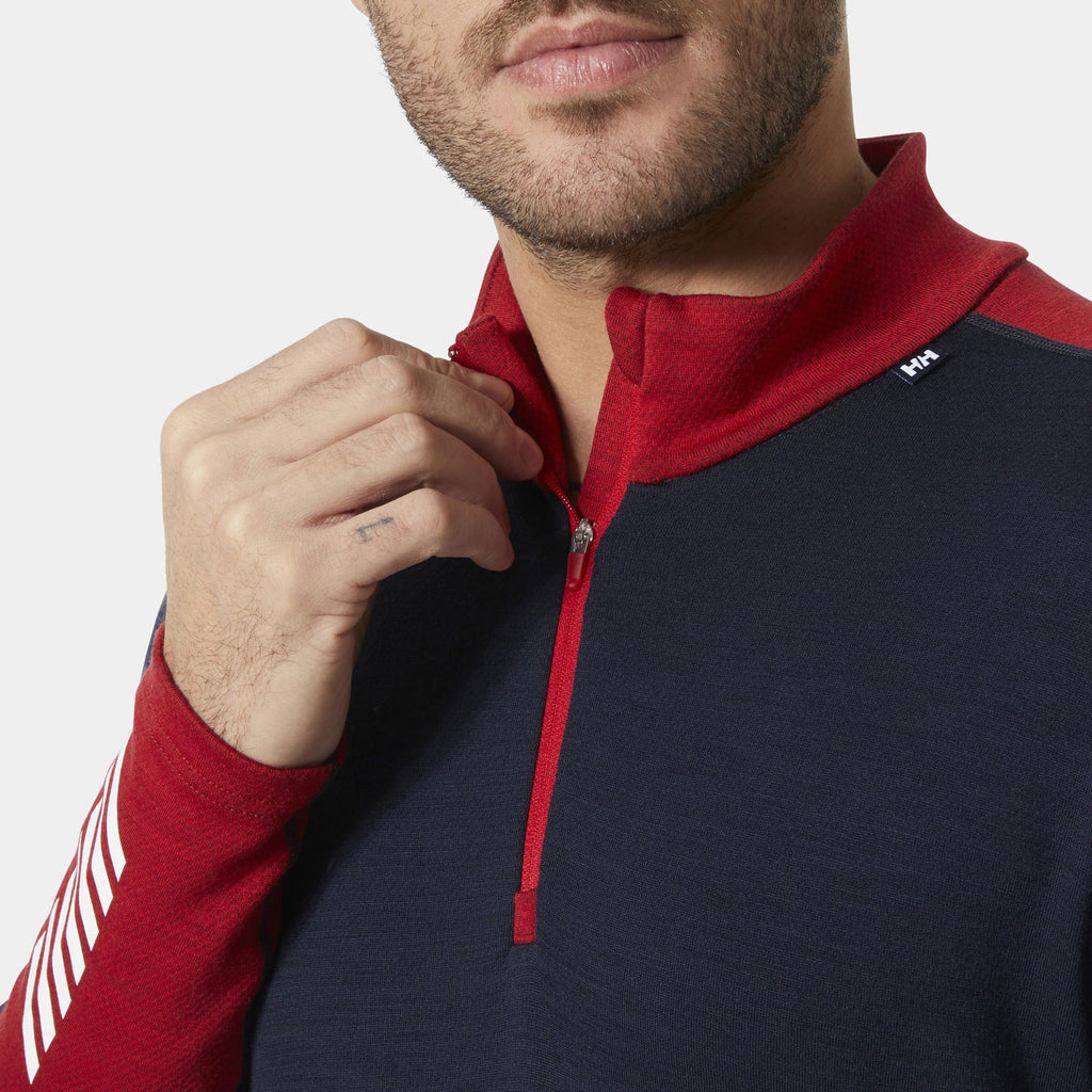 LIFA MERINO MIDWEIGHT 1/2 ZIP, NAVY, M