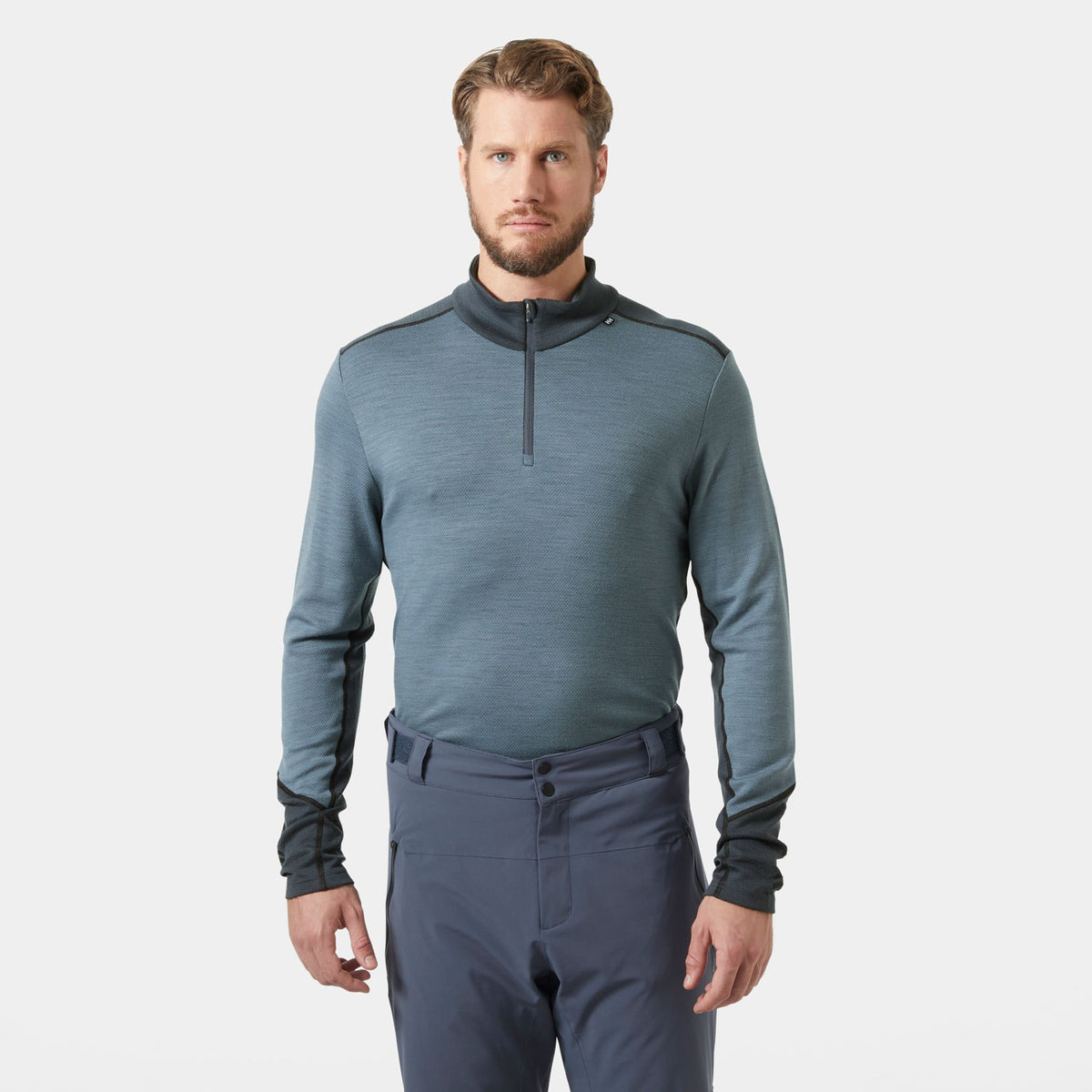 LIFA MERINO MIDWEIGHT 1/2 ZIP, WASHED NAVY, XXL