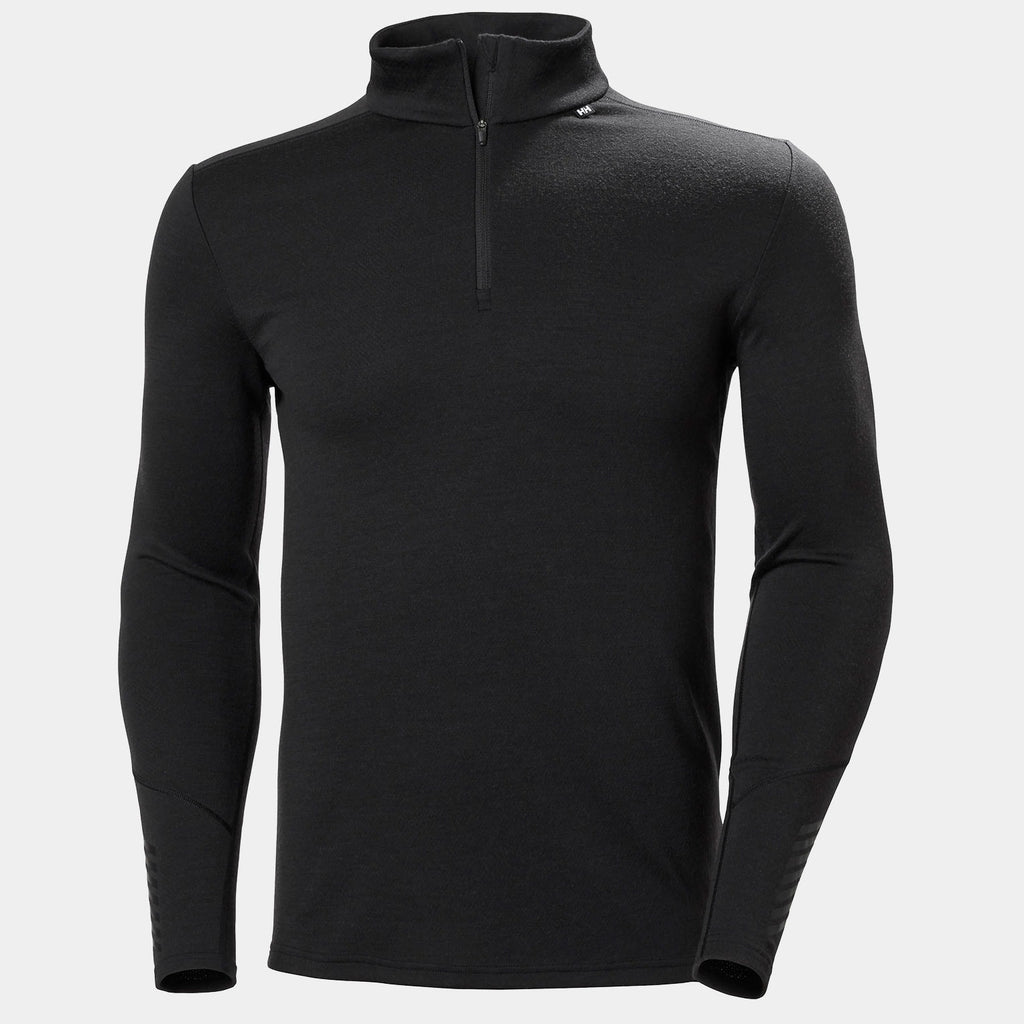 LIFA MERINO MIDWEIGHT 1/2 ZIP, BLACK, M