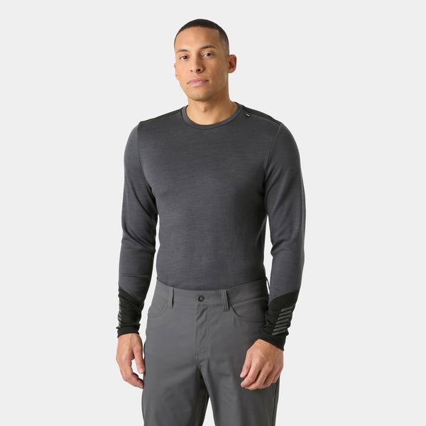 LIFA MERINO MIDWEIGHT CREW, THUNDER GRE, L