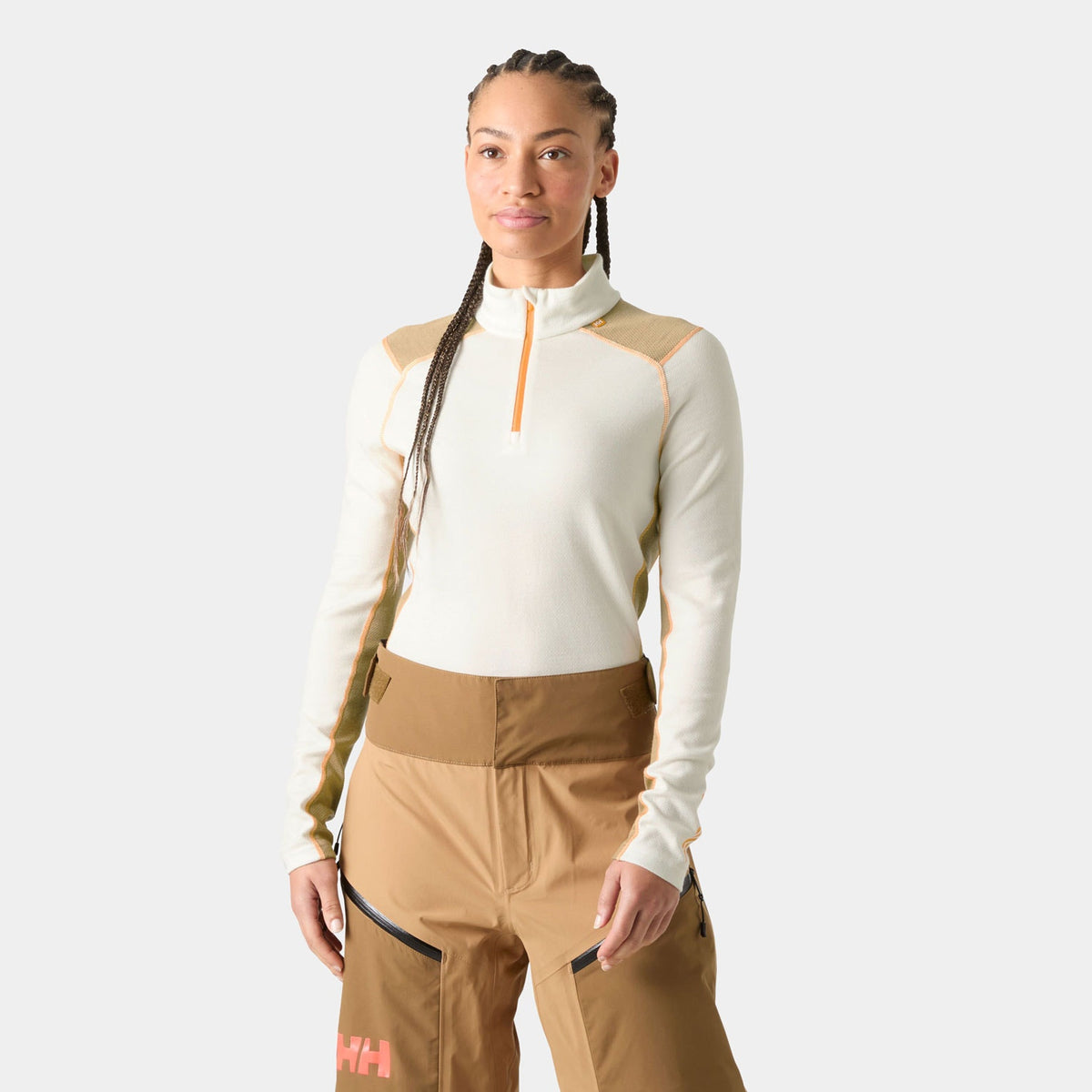 W LIFA MERINO MIDW 1/2 ZIP, SNOW, L