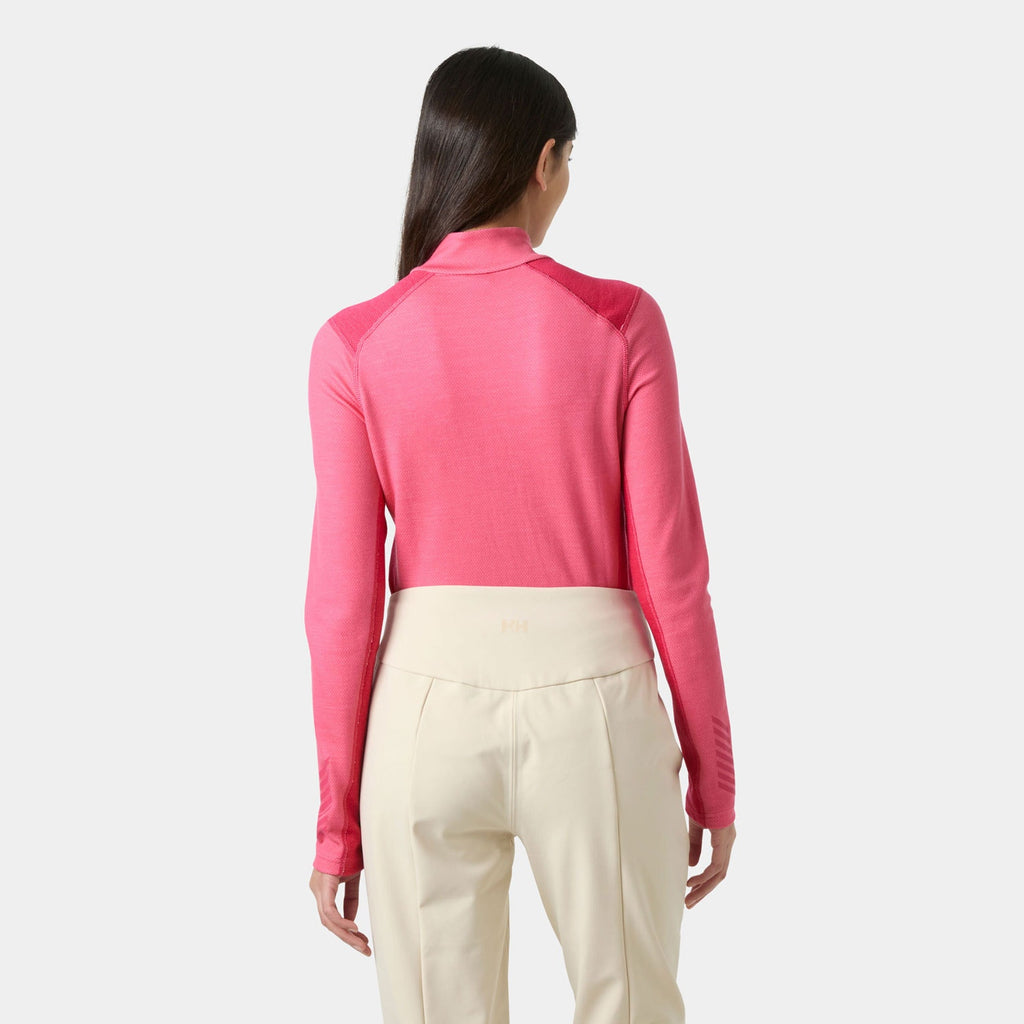 W LIFA MERINO MIDW 1/2 ZIP, HOT PINK, L