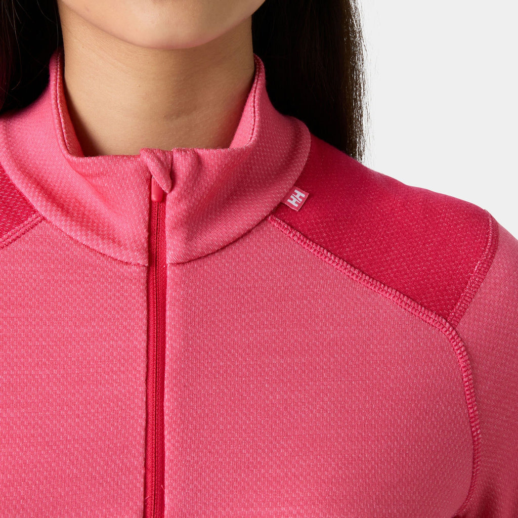 W LIFA MERINO MIDW 1/2 ZIP, HOT PINK, L