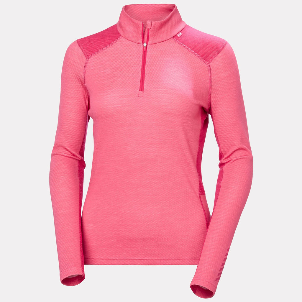 W LIFA MERINO MIDW 1/2 ZIP, HOT PINK, L