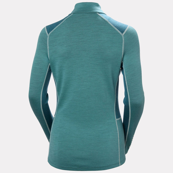 W LIFA MERINO MIDW 1/2 ZIP, OPAL GREEN, L