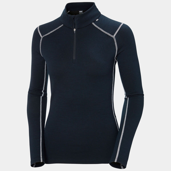 W LIFA MERINO MIDW 1/2 ZIP, NAVY, L
