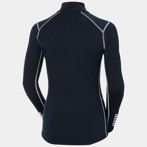 W LIFA MERINO MIDW 1/2 ZIP, NAVY, L