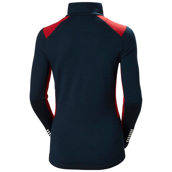 W LIFA MERINO MIDW 1/2 ZIP, NAVY, L