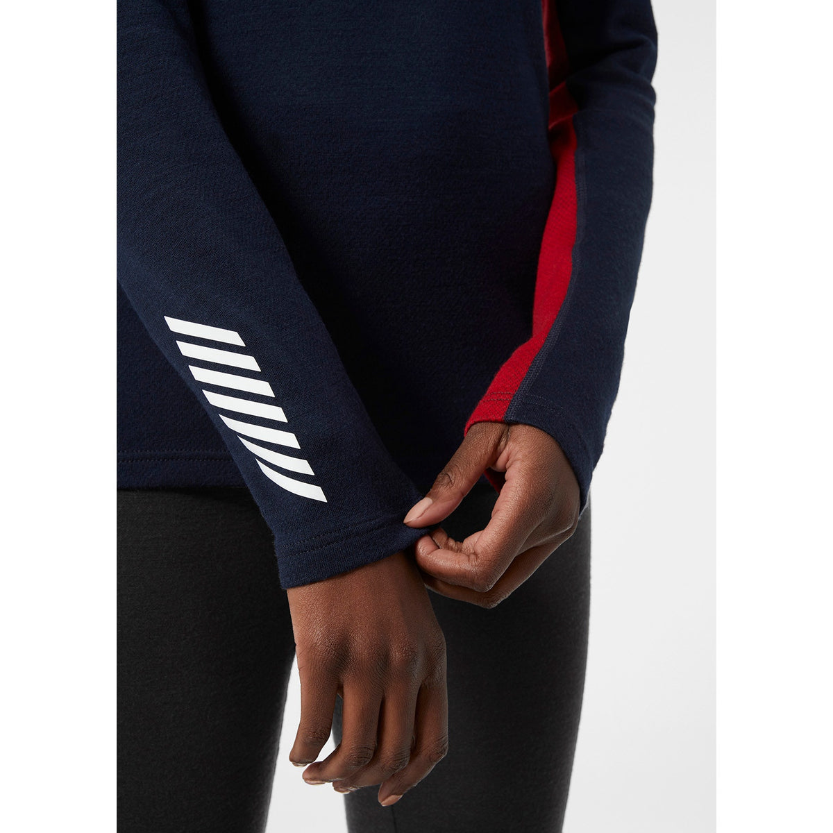 W LIFA MERINO MIDW 1/2 ZIP, NAVY, L