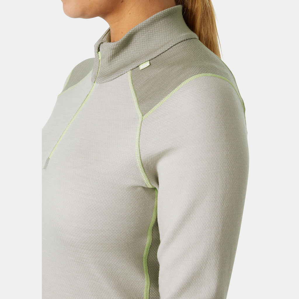 W LIFA MERINO MIDW 1/2 ZIP, MELLOW GREY, L