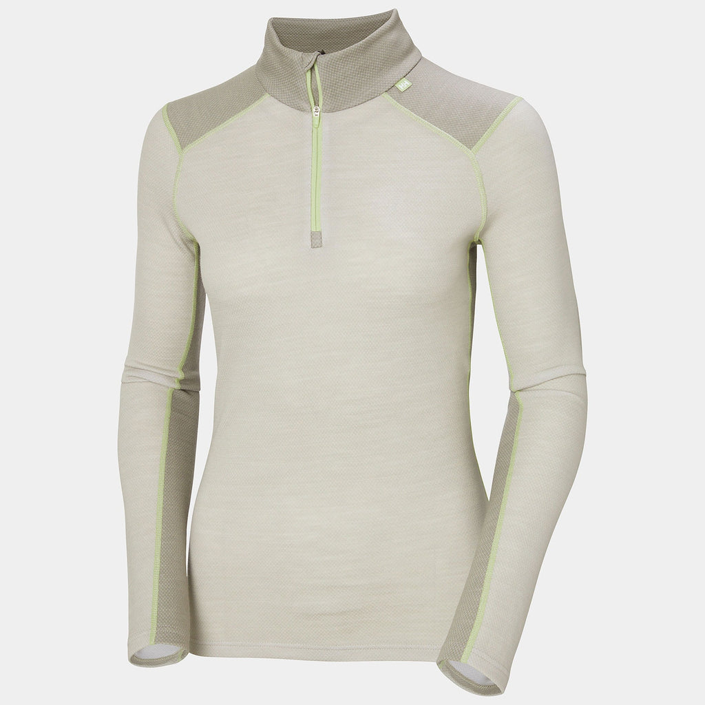 W LIFA MERINO MIDW 1/2 ZIP, MELLOW GREY, L