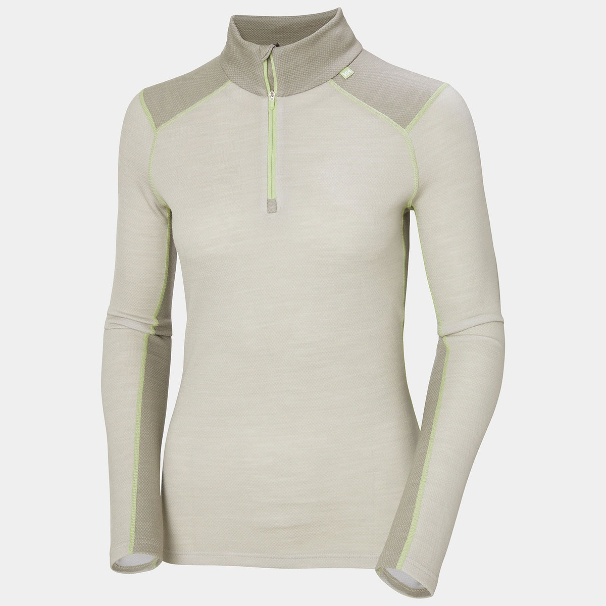 W LIFA MERINO MIDW 1/2 ZIP, MELLOW GREY, L