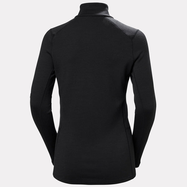 W LIFA MERINO MIDW 1/2 ZIP, BLACK, L