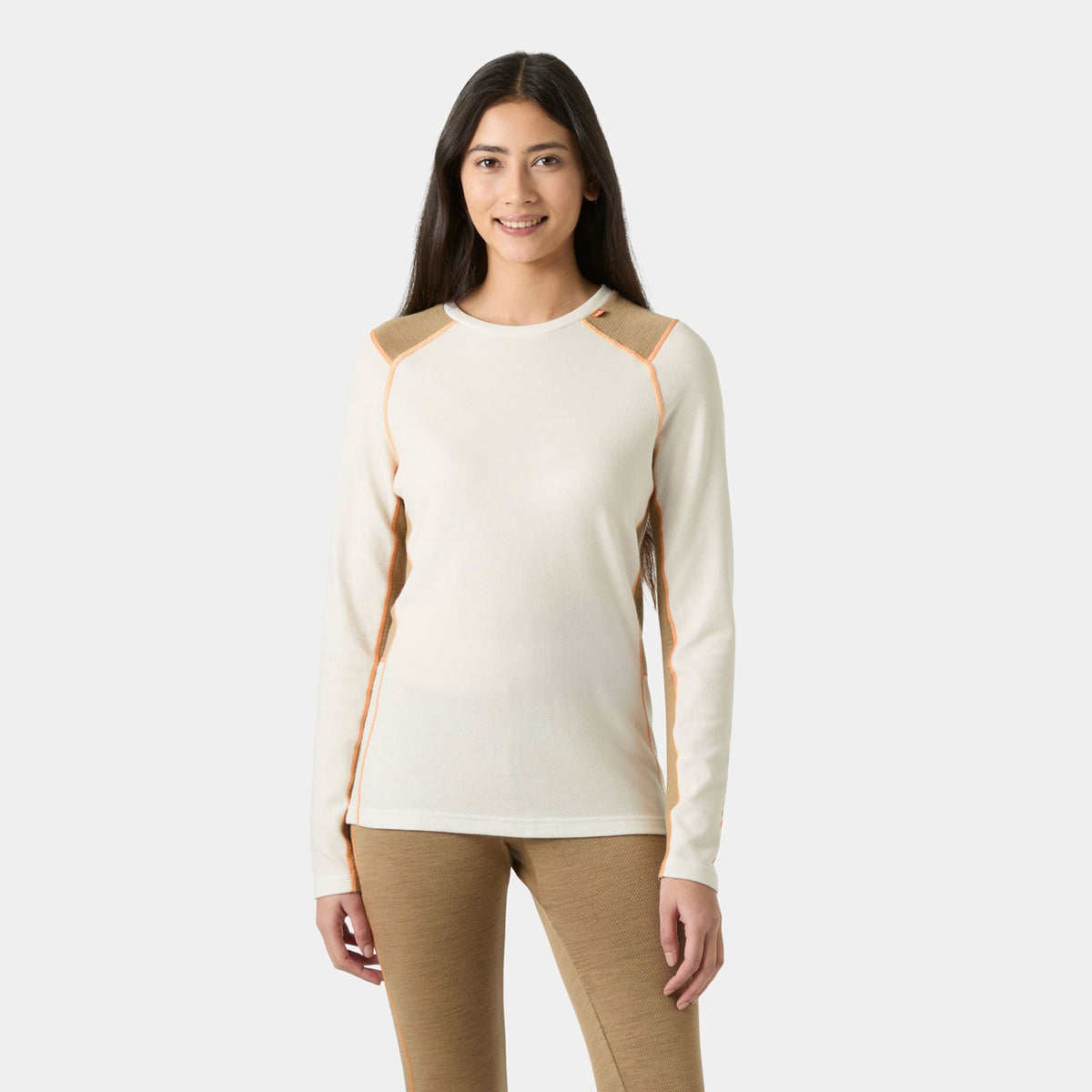 W LIFA MERINO MIDWEIGHT CREW, SNOW, L
