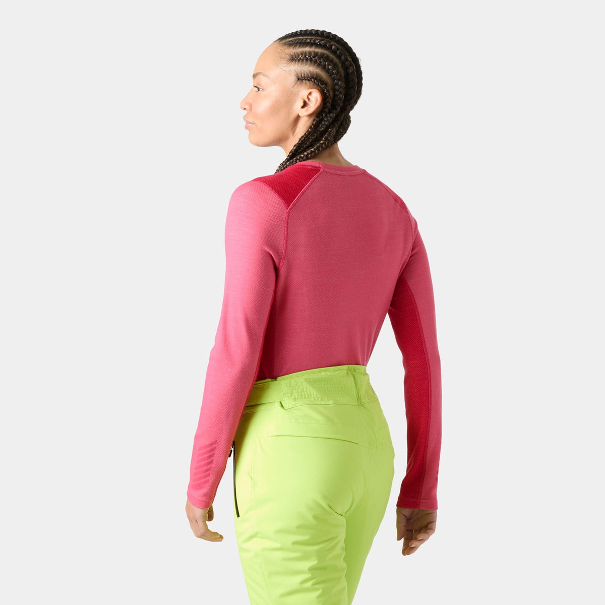 W LIFA MERINO MIDWEIGHT CREW, HOT PINK, L