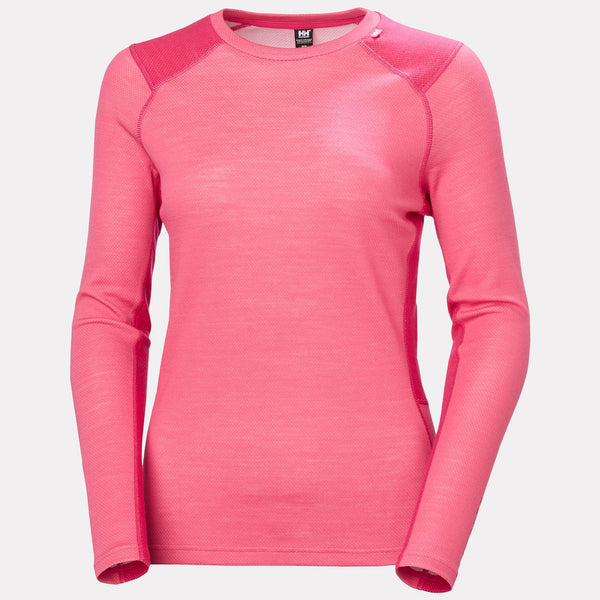 W LIFA MERINO MIDWEIGHT CREW, HOT PINK, L