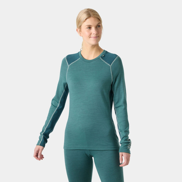W LIFA MERINO MIDWEIGHT CREW, OPAL GREEN, XXXL